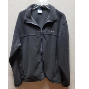 Columbia men's Size XL fleece full zip Gray Long Sleeve Pockets